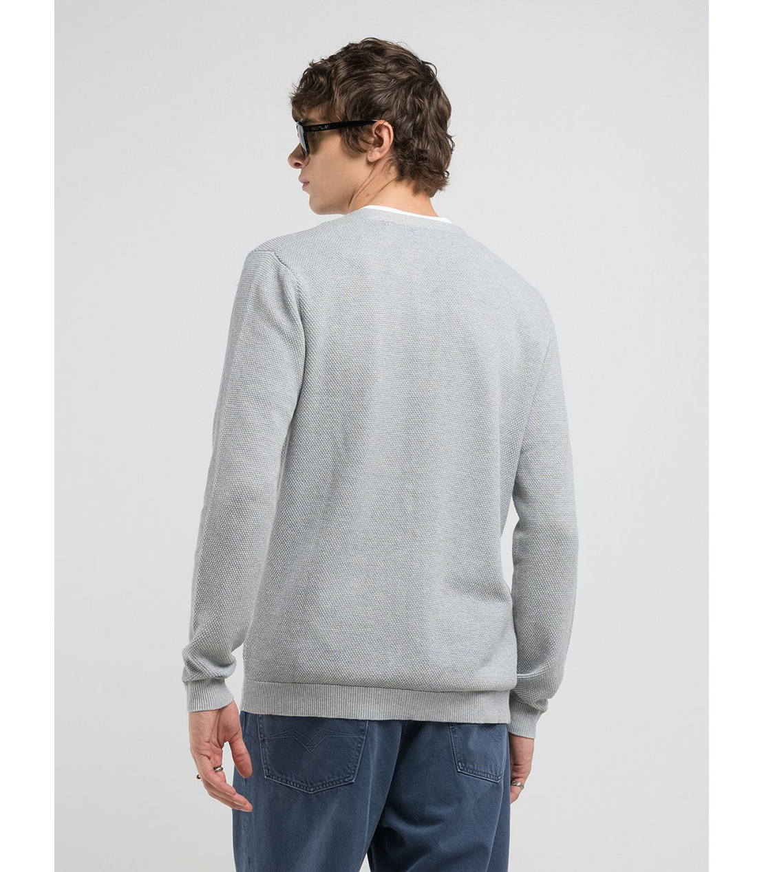 コットンカーディガン 詳細画像 メランジグレー 2